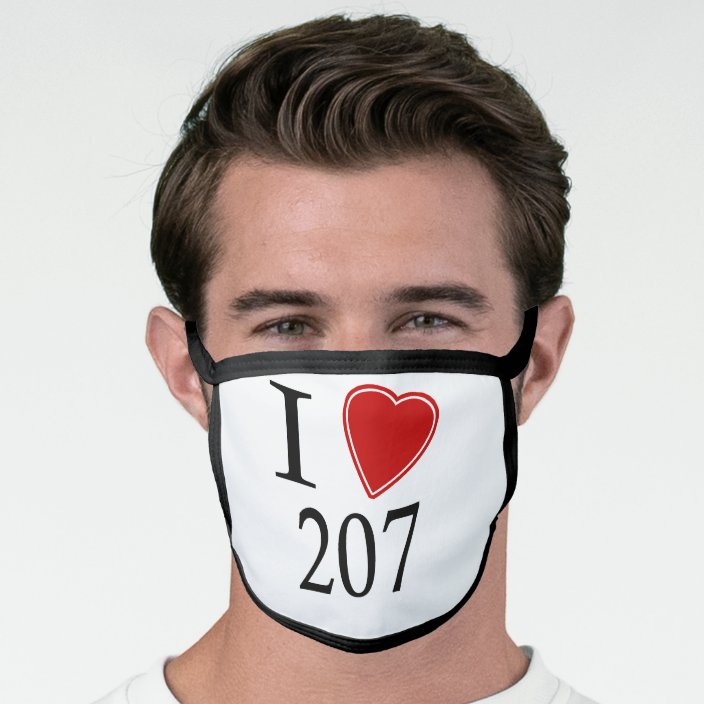 I Love 207 Portland Mask