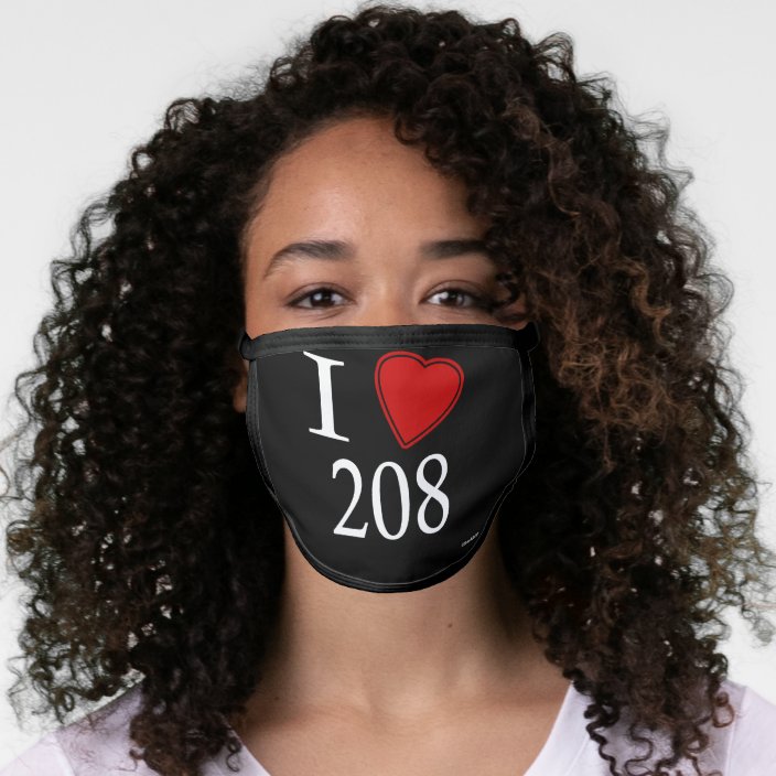 I Love 208 Boise Cloth Face Mask