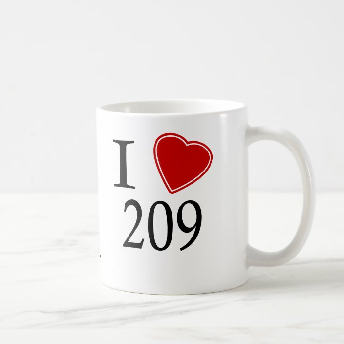 I Love 209 Stockton Coffee Mug