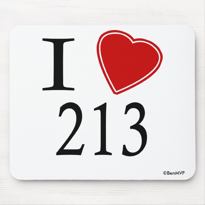 I Love 213 Los Angeles Mouse Pad