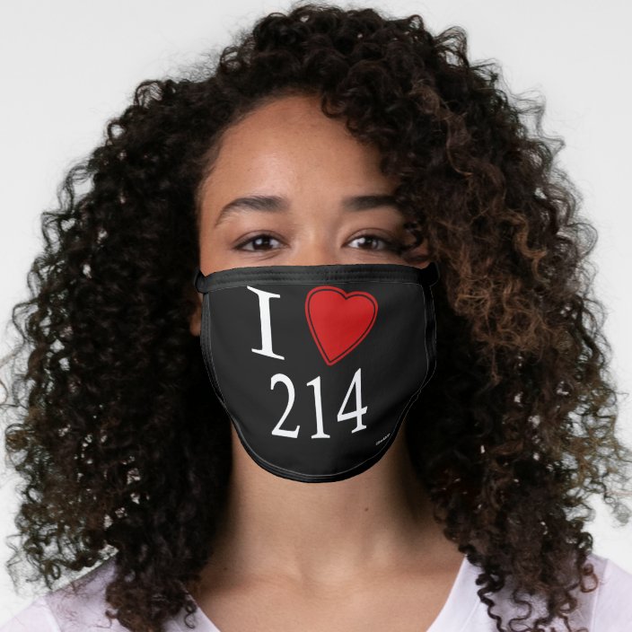 I Love 214 Dallas Cloth Face Mask