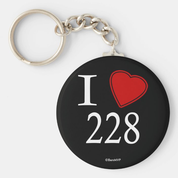 I Love 228 Biloxi Key Chain