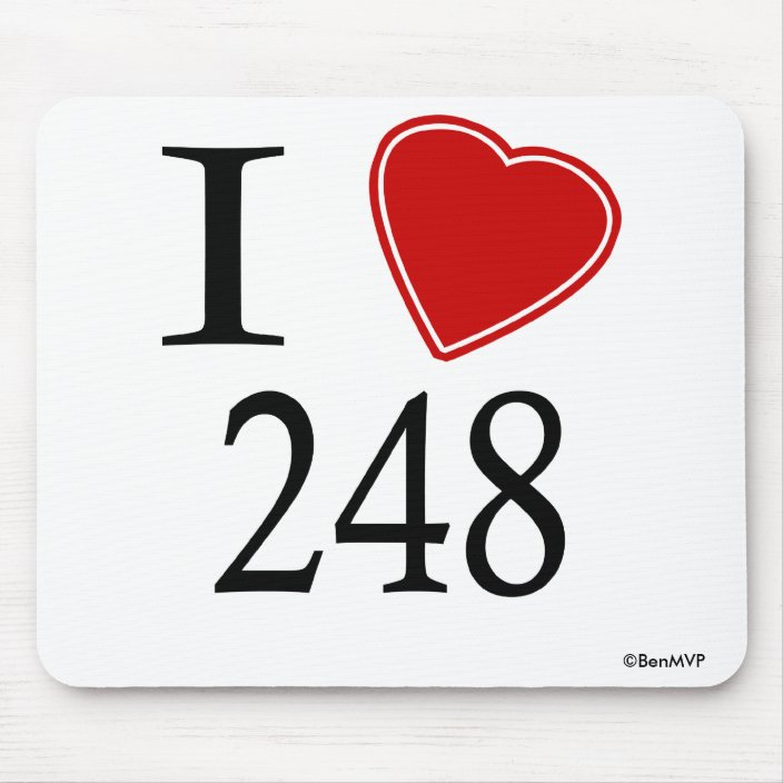 I Love 248 Detroit Mouse Pad