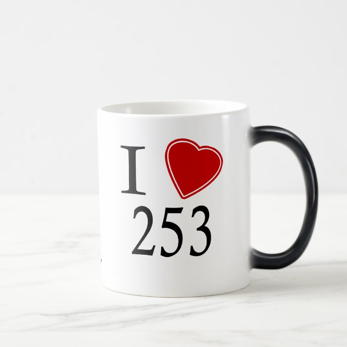 I Love 253 Tacoma Coffee Mugs