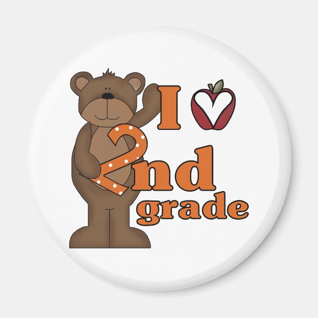 I Love 2nd Grade Magnet (Front)