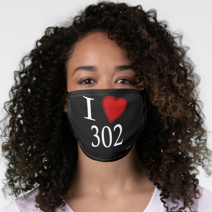 I Love 302 Wilmington Face Mask