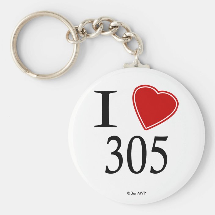 I Love 305 Hialeah Key Chain