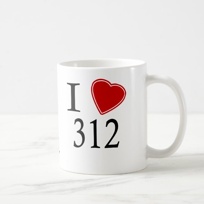 I Love 312 Chicago Coffee Mug