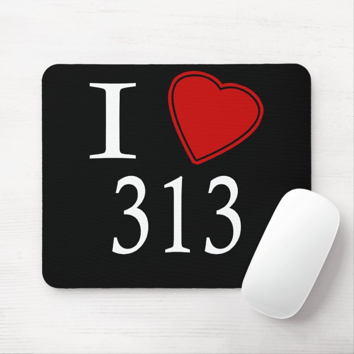 I Love 313 Detroit Mousepad