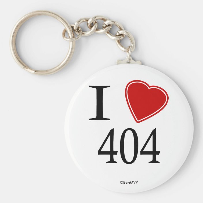 I Love 404 Atlanta Keychain