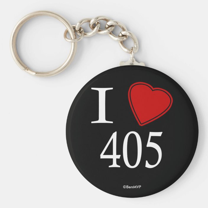 I Love 405 Oklahoma City Key Chain