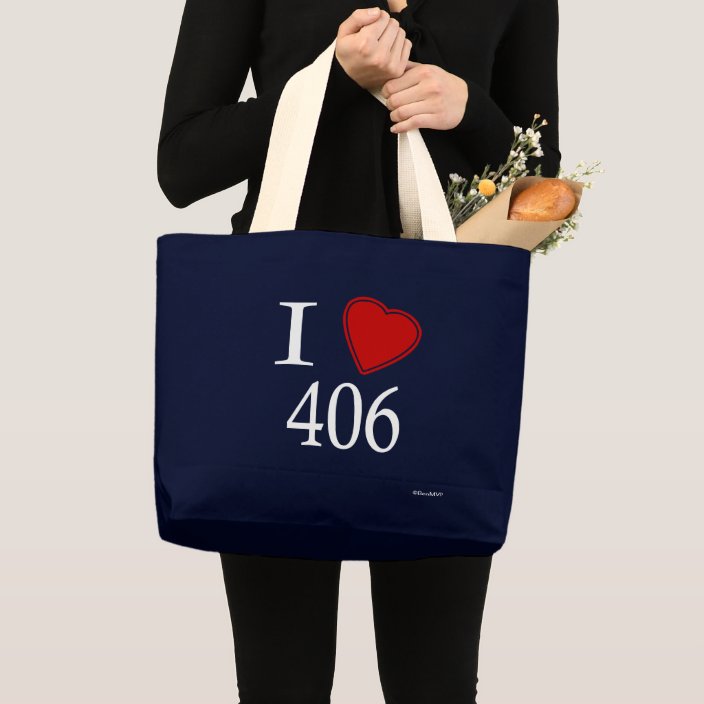 I Love 406 Billings Canvas Bag