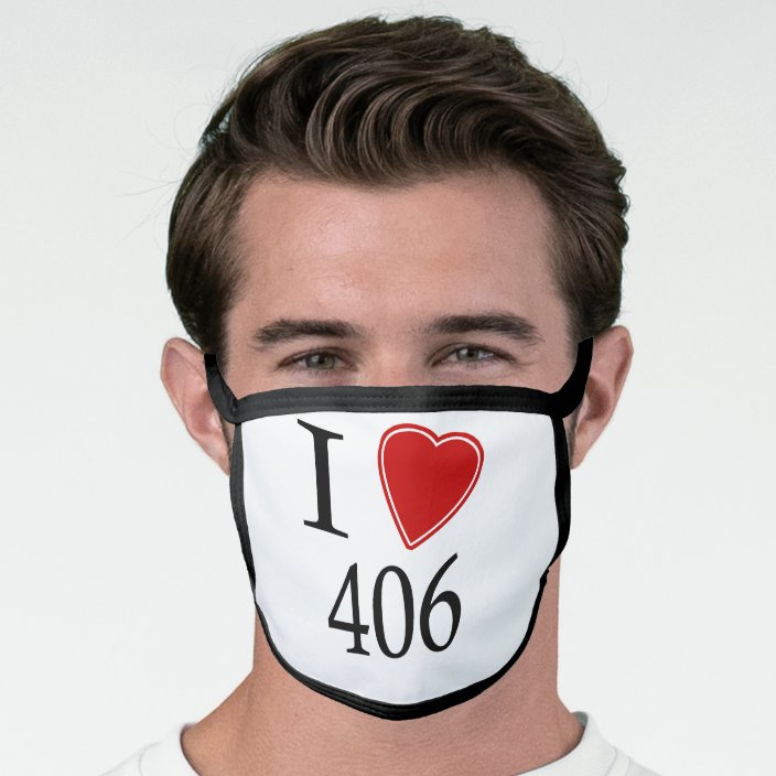 I Love 406 Billings Face Mask