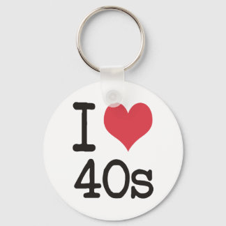 I Love 40s Products & Designs! Keychain