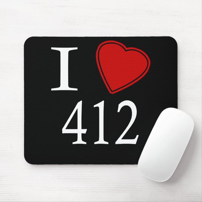 I Love 412 Pittsburgh Mousepad
