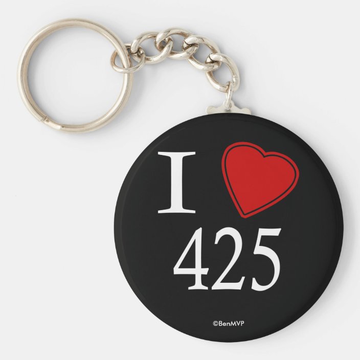 I Love 425 Redmond Keychain