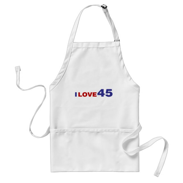 I Love 45 Adult Apron (Front)