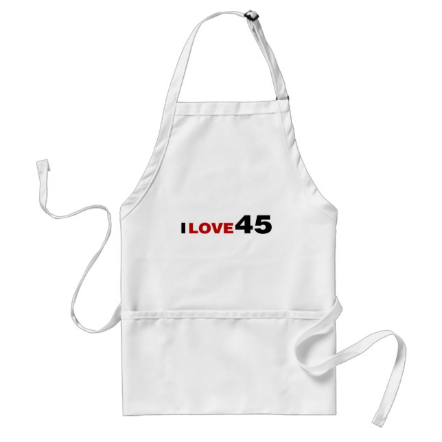 I Love 45 Adult Apron (Front)