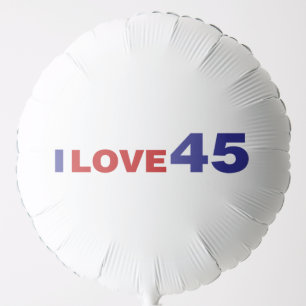 I Love 45 Balloon