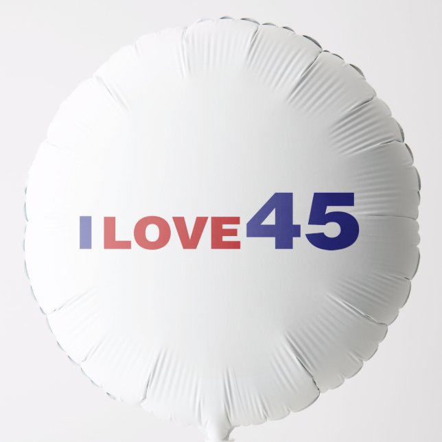 I Love 45 Balloon (Front)