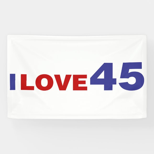 I Love 45 Banner (Horizontal)