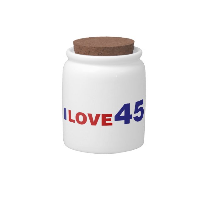 I Love 45 Candy Jar (Front)