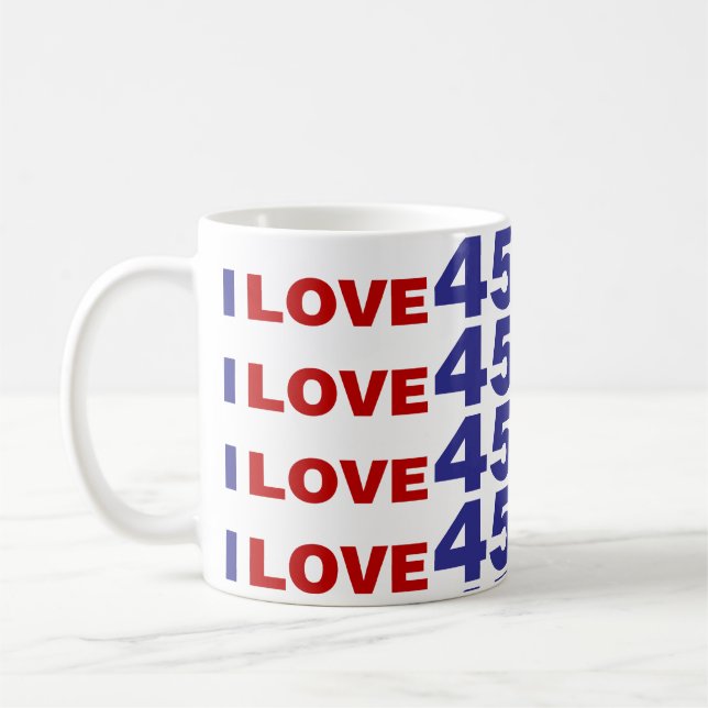 I Love 45 Coffee Mug (Left)
