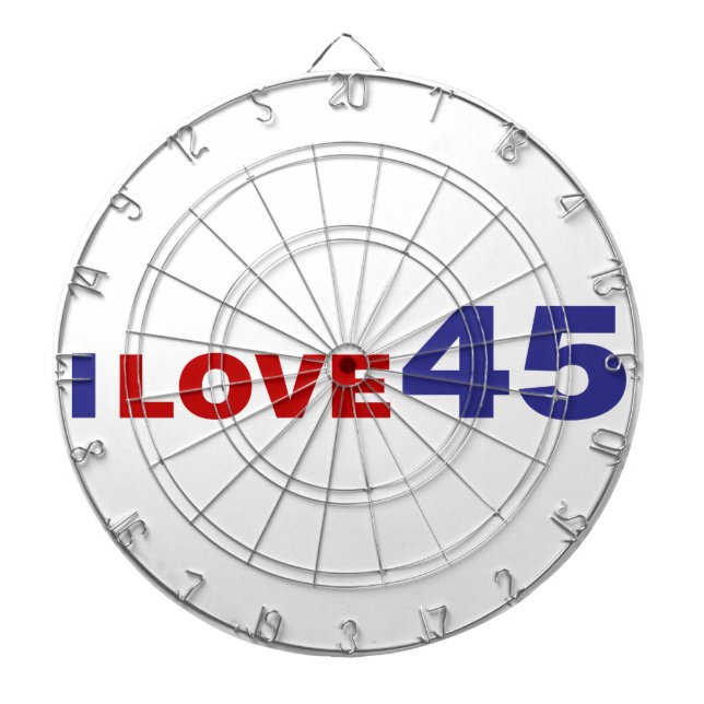 I Love 45 Dart Board (Front)