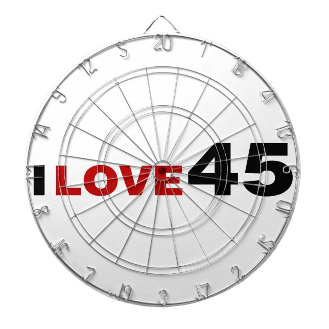 I Love 45 Dart Board (Front)