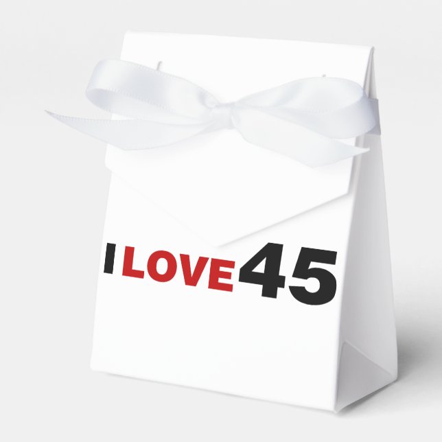I Love 45 Favor Boxes (Front Side)