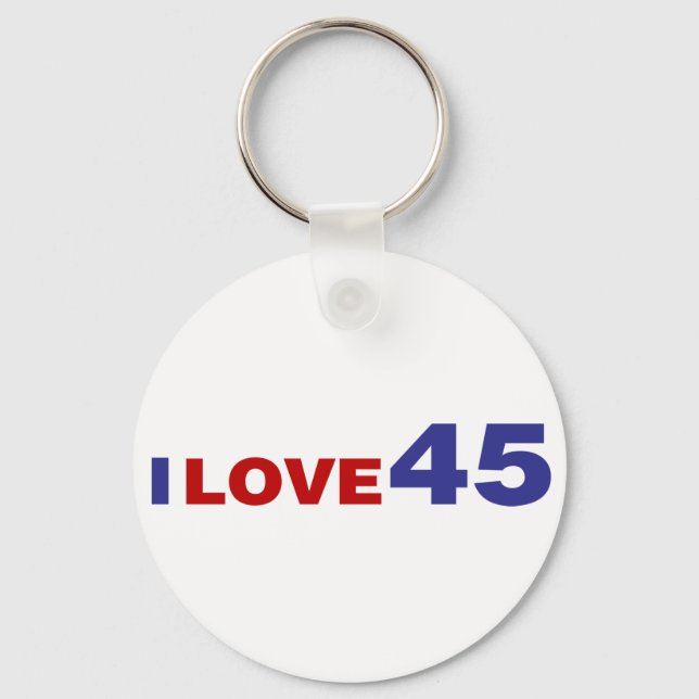I Love 45 Keychain (Front)