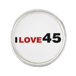I Love 45 Lapel Pin