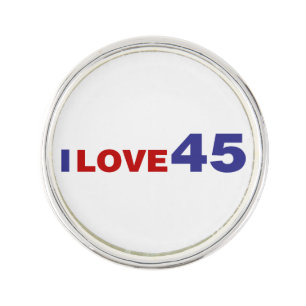 I Love 45 Lapel Pin