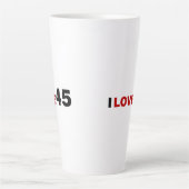 I Love 45 Latte Mug (Front)