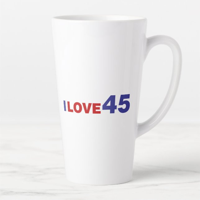 I Love 45 Latte Mug (Right)