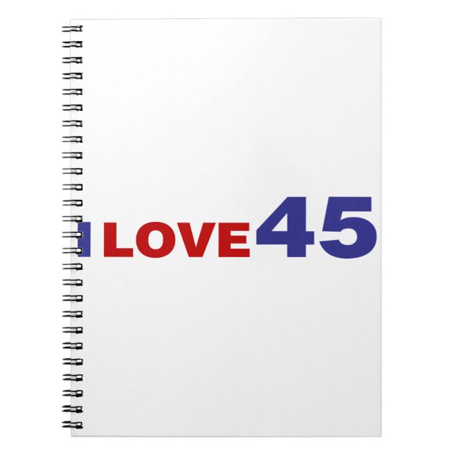 I Love 45 Notebook (Front)