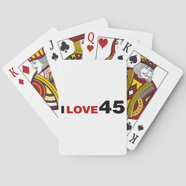 I Love 45 Poker Cards (Back)