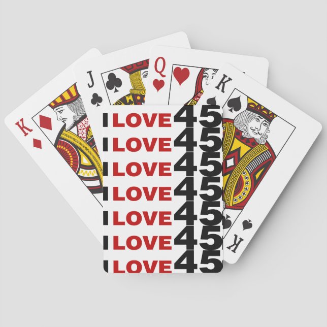 I Love 45  Poker Cards (Back)