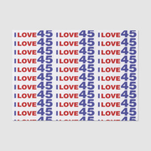 I Love 45 Tissue Paper