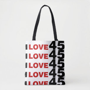 I Love 45 Tote Bag