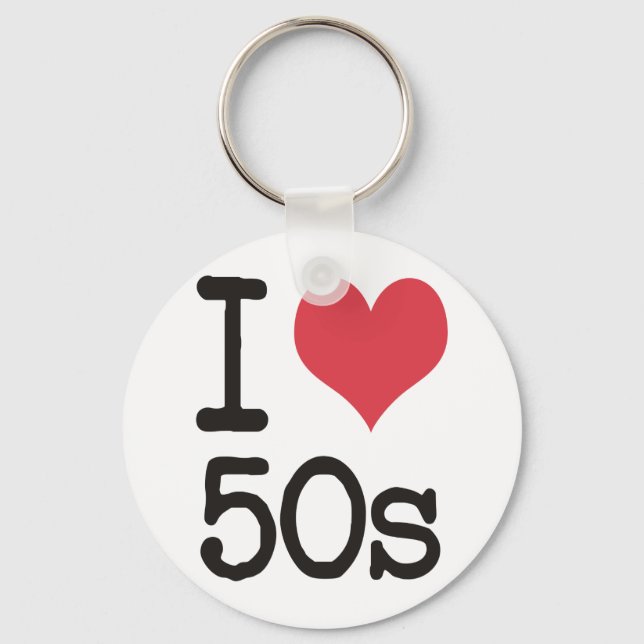 I Love 50s Products & Designs! Keychain (Front)