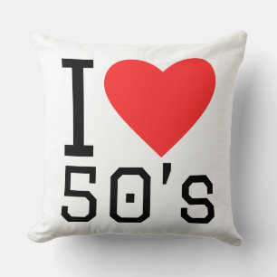I love 50s throw pillow
