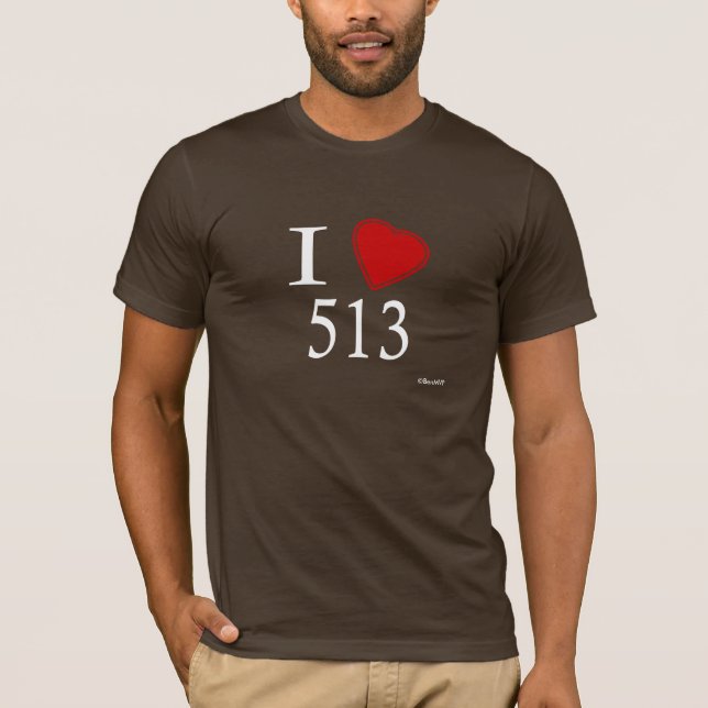 I Love 513 Cincinnati T-Shirt (Front)