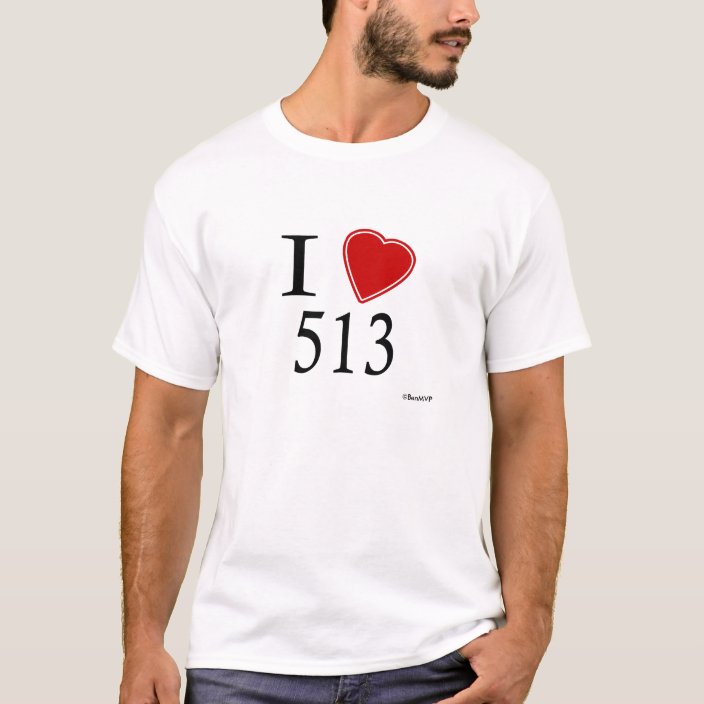 I Love 513 Cincinnati T Shirt