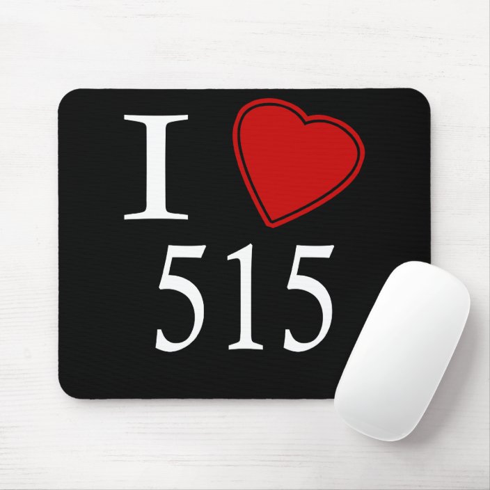 I Love 515 Des Moines Mousepad