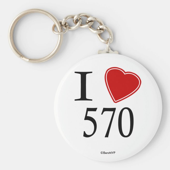 I Love 570 Scranton Key Chain