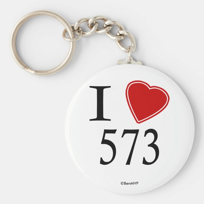 I Love 573 Jefferson City Key Chain