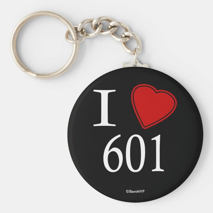 I Love 601 Jackson Key Chain