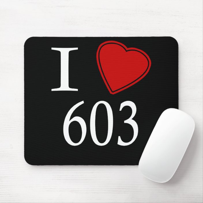 I Love 603 Concord Mousepad