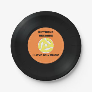 I love 60's Music Paper Plates